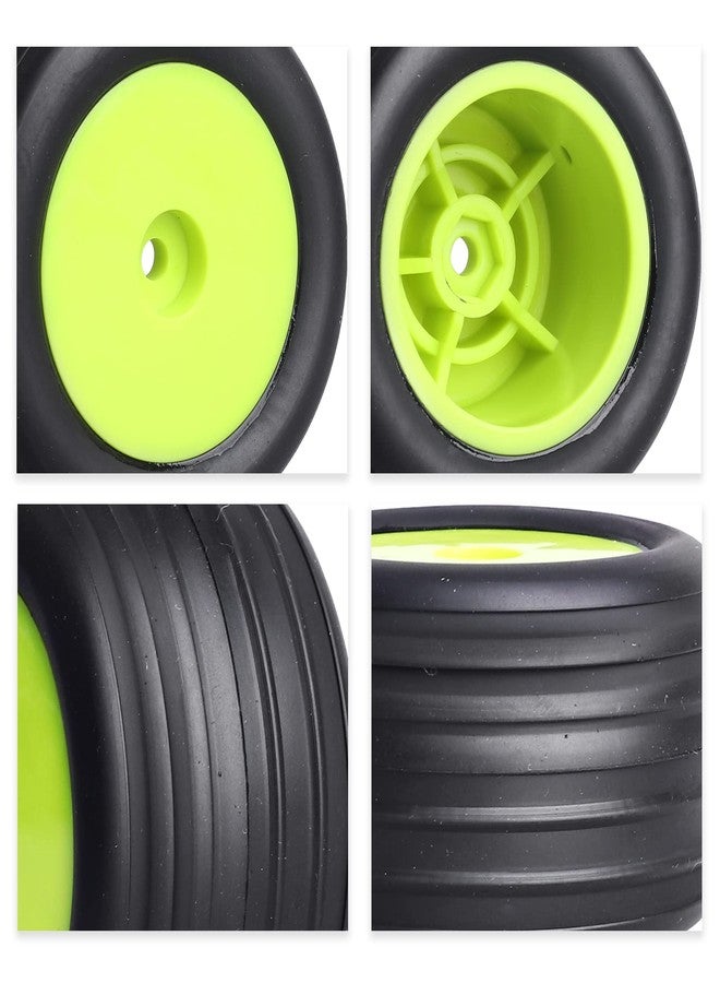 Hobbyfire PreGlued 1/18 Buggy Tires 2PCS Front Tires 8mm Hex Wheels for Wltoys Losi Mini-T 2.0 HPI HSP 1/18 RC Off-Road Car (Green Rims) - Image 5